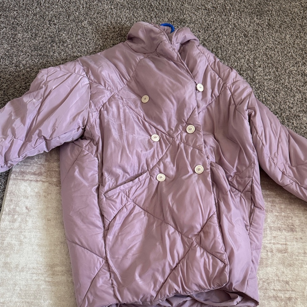 Free People Soft Mauve Quilted Puffer